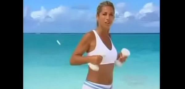  Denise Austin in white shorts